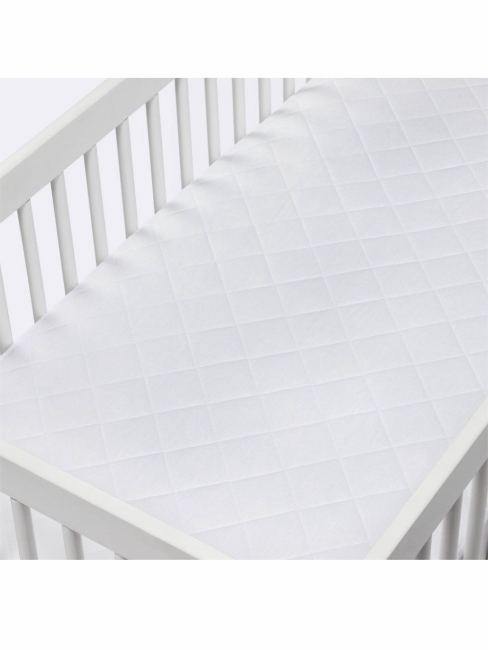 Cloud Island Waterproof Fitted Crib and Toddler Mattress Pad Cover White